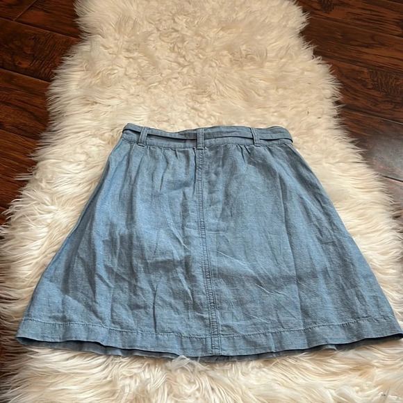 Madewell Denim Button-Front Tie Mini Skirt Size 00 - Picture 8 of 8